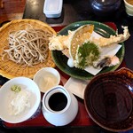 手打そば千花庵 - 殿方穴子天付ざる蕎麦食べ比べ