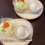 Birion Kohi - サラダ＆ゆで卵