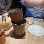 越中屋  - 冷酒で攻めてる2人^ ^