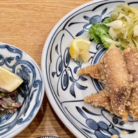 新宿割烹 中嶋 - ２０２１年１０月、サイドに鰯フライと鰯たたき
