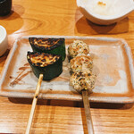 とり喜 - ズッキーニとつくね　ズッキーニ凄く厚くてジューシー