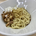 煮干しラーメン ゼクウ - 〆は、半玉和え玉デミRX！うまい！