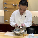 兄弟寿し - 毛蟹手巻き