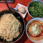 Yanagiya - 柳家つけ麺　パクチー味玉トッピング