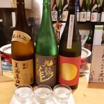 はなしのぶ - 今日の日本酒三種盛り