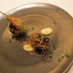 フロリレージュ - 蝦夷鹿のクロケット、赤ワインとニンニクのソース、セロリのピュレ2