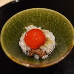 膳処末富 - 大根ご飯、牛出汁漬け玉