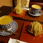 Peshawaru - 小布施堂モンブランとコーヒーのセット