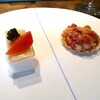 イタリア料理式 ricetta8.7 - 帆立ムース 短角牛と甘エビのタルタルのタルト