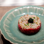 USHIGORO S. - 厳選部位と鮑のユッケ