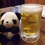 居魚家 ぎんた - 2013.7. パンちゃんと生ビール（\300）