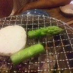 居魚家 ぎんた - 2013.7. 山芋とアスパラ