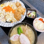なんか喰ぃ亭 - 炒飯＆唐揚げ＆ミニ塩ラーメン