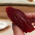 銀座 鮨 佑 - 〈やま幸〉の赤身(醤油漬け)　