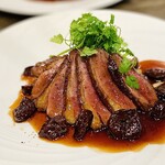 7. Roasted duck with dried fig red wine sauce