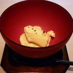 日本料理 楽心 - ☆オリーブオイルのアイスは炭塩と一緒に☆