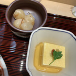 むとう - 玉子豆腐と丸蒟蒻