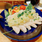 恵比寿餃子 大豊記 - 蒸し鶏葱油ソース