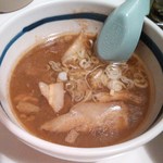 麺屋 ゆう - 特製もりそばのつけ汁ｗ　ゴージャスにこちらもチャーシュー入り！！
