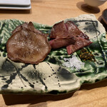 Nikuzushinukuwasyokukintan - 熟成KINTAN2種の食べ比べ