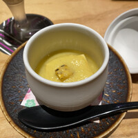 肉寿司 肉和食 KINTAN コレド室町 - おもてなし、玉子豆腐ととうもろこしのすり物。