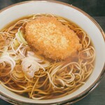 文殊 - コロッケ蕎麦510円