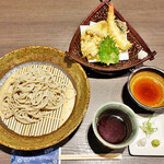 十割手打ち蕎麦 萌へ井 - もりそばｗｉｔｈ天ぷら盛り（小）