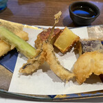 天婦羅割烹 すみ - 天婦羅(めごち・はも・アスパラ・薩摩芋・茄子)