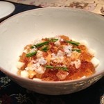 龍吟 - 焼きとうもろこし仕立ての『茶わん蒸し　’うに’と葱添え