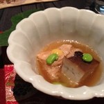 龍吟 - 煮アワビとサエズリの炊き合わせ