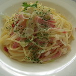 Restaurant Sonetto - メインのパスタ・・・白ねぎのぺペロンチーノ