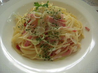 Restaurant Sonetto - メインのパスタ・・・白ねぎのぺペロンチーノ