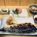 Uohan Shokudou - 鯖の塩焼き　マグロの中落ちセット