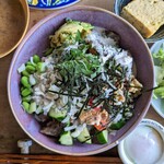 つむぎ食堂 - ２種類のマグロのポキボウル（キマグレランチ）