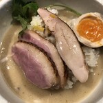 鴨出汁中華蕎麦 麺屋yoshiki - カモックス〜white duck Soup〜ver.+小ライス+味玉