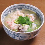 Crab and egg porridge