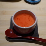 麻布十番 鮨 すずめ - 梅餡の茶碗蒸し