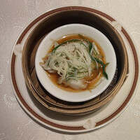 筑紫樓 銀座店 - 2023.06.16（金）　特製ふかひれ姿煮みと海の幸セット（イカの葱、生姜セイ口蒸し）税込4500円