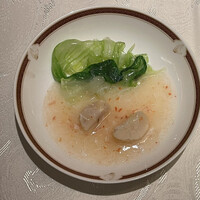 筑紫樓 銀座店 - 2023.06.16（金）　特製ふかひれ姿煮みと海の幸セット（ホタテ貝と野菜の蟹ソースかけ）税込4500円