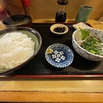 魚玉 - イワシ刺身定食900円