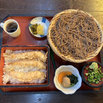 花子そば・うどん - えび天定食{ざるそば}