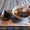 喜多方ラーメン - 喜多方ラーメンセット530円、おにぎりは梅、麺はネギ抜き