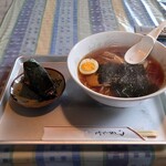 Kitakata Ramen - 喜多方ラーメンセット530円、おにぎりは梅、麺はネギ抜き