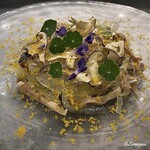 カーサ・デル・チーボ - 八戸産 天然とら河豚の椎茸〆 ボッタルガ掛け