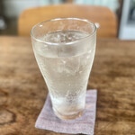 お蕎麦 結 - 天麩羅の途中で赤星がなくなったので、蕎麦焼酎キザンハイボールを緊急登板