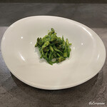 カーサ・デル・チーボ - 青ツブ貝と根曲がり筍のトロッコリ パセリのソース