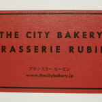 THE CITY BAKERY BRASSERIE RUBIN - ショップカード