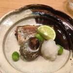 春草 - 13.8月中　新秋刀魚の塩焼きと姫サザエ