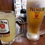 海鮮酒場とろ丸 - とろ丸ハイボール(シークァーサー＋角瓶)と生ビール。