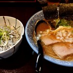 麺屋 銀星 海美風 - 濃厚煮干し中華そば+釜上げしらす丼ハーフ